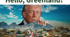 Trump publica montagem “segurando” a Groenlândia