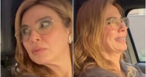 Luciana Gimenez entra em pânico ao dirigir carro com baliza automática