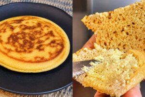 Feito em apenas 3 minutos, pão de frigideira é opção saudável e proteica